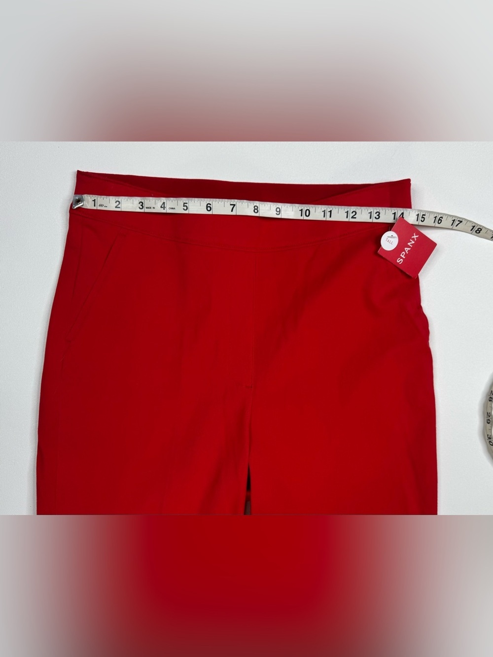 SPANX On The Go True Red Slim Straight Ponte Pants Womens Medium Tall 20365T NWT - Picture 7 of 13